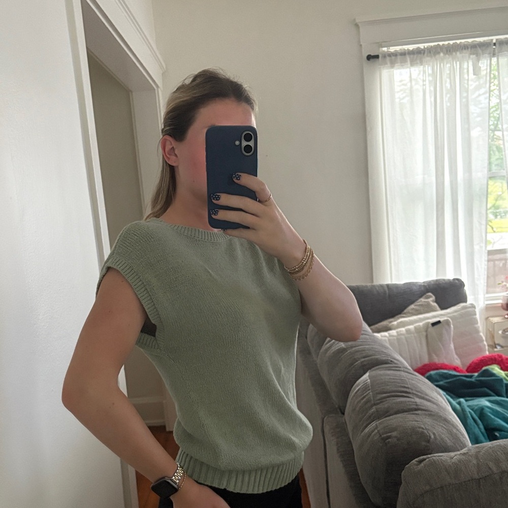 Alfani Sage Green Muscle Tee